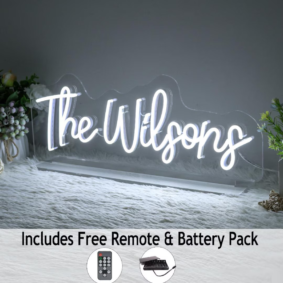 Custom Neon Table Sign: Wedding, Business Logo, Office Desk Plate - Etsy | Etsy (US)