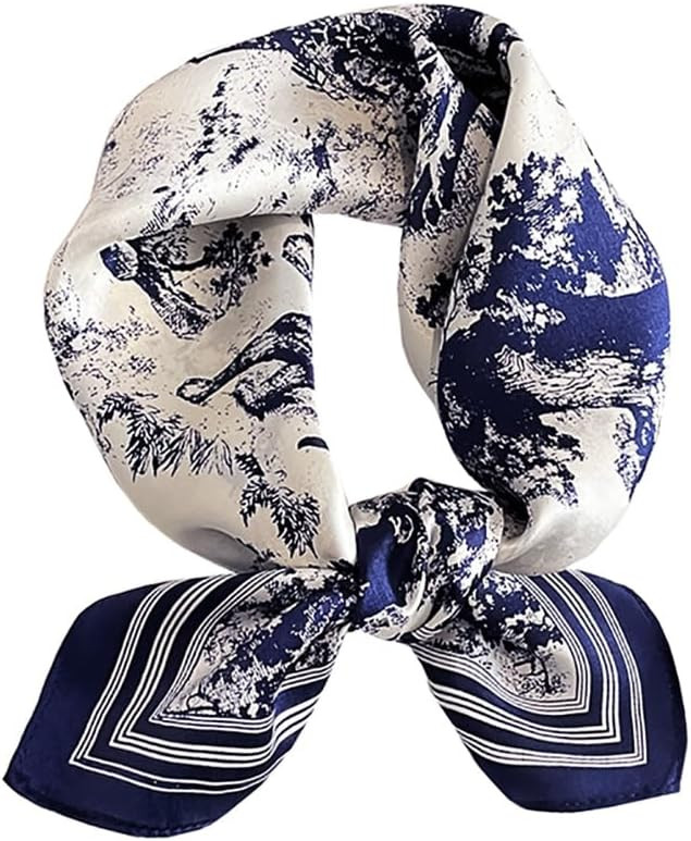 JERLA 100% Mulberry Silk Neck Scarf 21"x21" Small Square Scarfs for Women Gift Packed | Amazon (US)