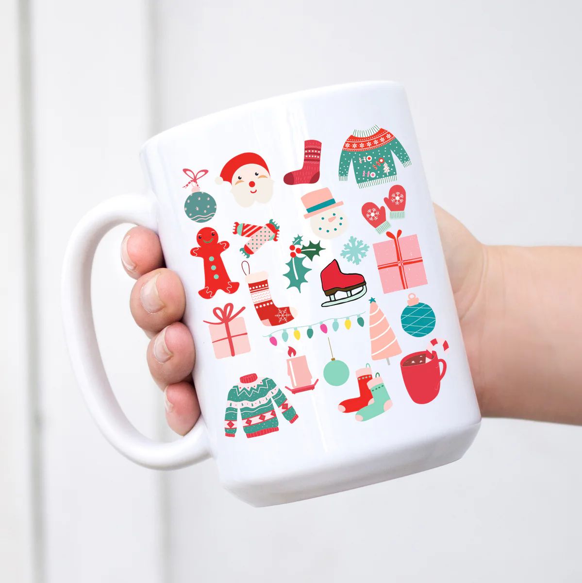 Colorful Christmas Things Mug | Sweet Mint Handmade Goods