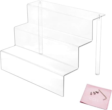 Combination of Life 3 Steps Acrylic Riser Display Stand Shelf for Amiibo Funko Pops Figures Clear... | Amazon (US)