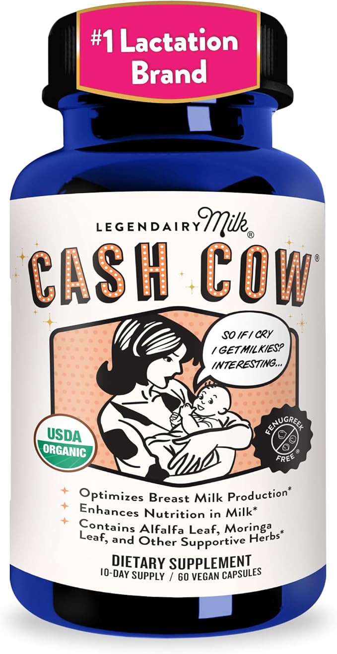 Legendairy Milk Cash Cow Lactation Supplement, Moringa, Alfalfa, and Goat's Rue Breastfeeding Sup... | Amazon (US)