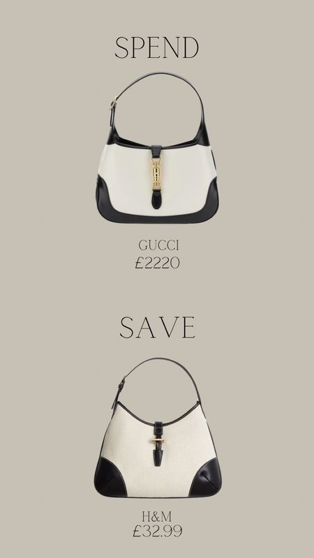Spend or save
Gucci Jackie 1961 leather handbag
H&M canvas shoulder bag 

#LTKsalealert #LTKitbag