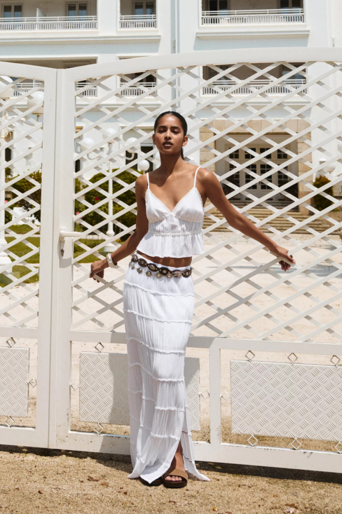 Panelled midi skirt | PULL and BEAR UK