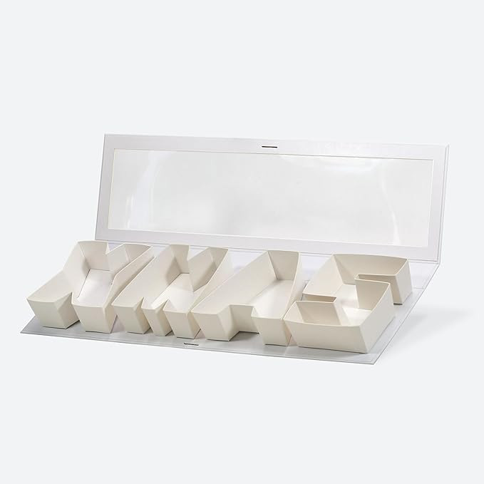 Geoto 21x6x2in 4-Letter Christmas Box for Gift Wrapping, XMAS Letter Carton for Flower and Food C... | Amazon (US)