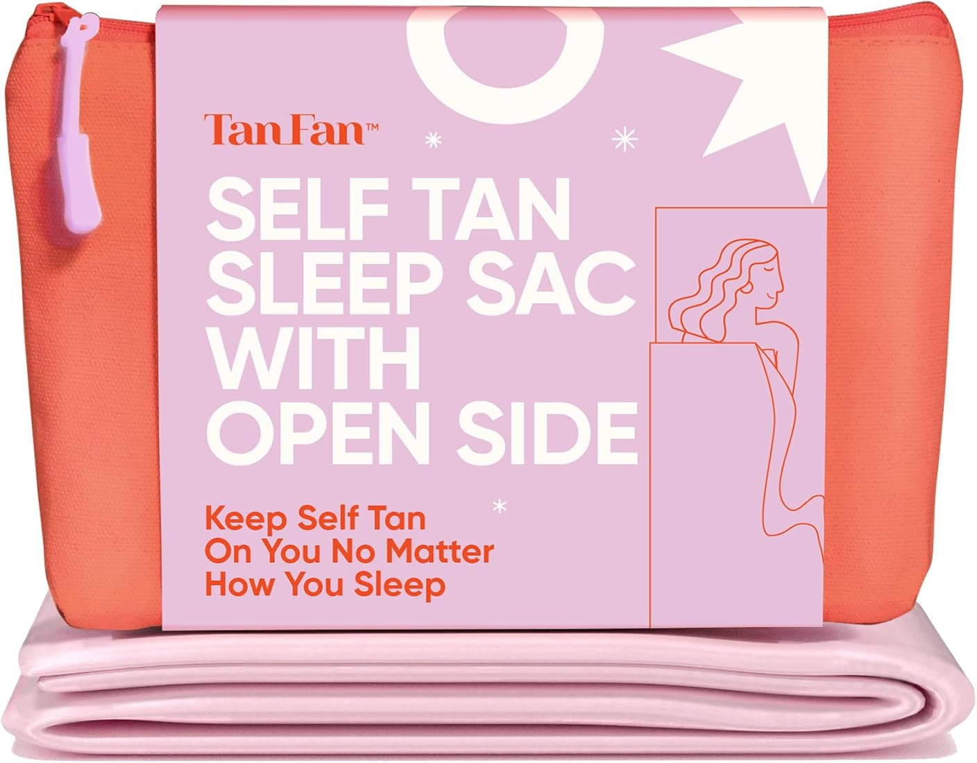 Self Tan Sleep Sac w Open Side Top Sheet For Partial or Full Cover - Keep Sheets Clean From Self ... | Amazon (US)