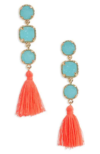Women's Panacea Drusy Tassel Earrings | Nordstrom
