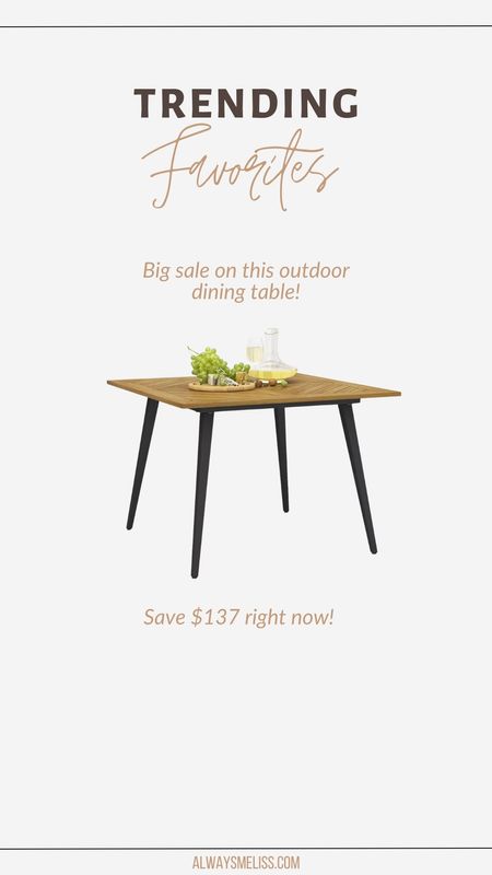 Outdoor dining table with umbrella hole and adjustable foot pads is on sale for 49% off right now. Done miss over $100 in savings! 

#LTKsalealert #LTKhome