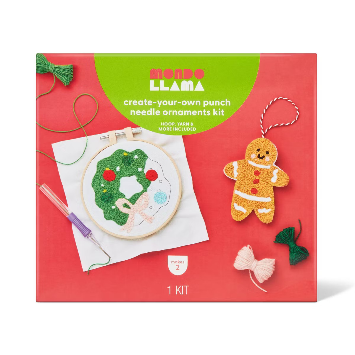 Christmas Craft Mini Punch Needle Ornaments - Mondo Llama™ | Target