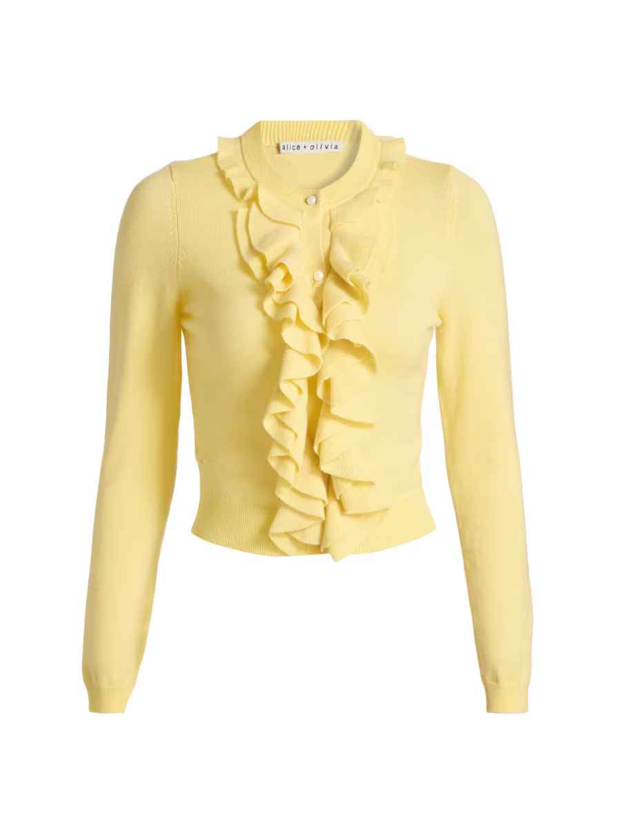 Dollie Ruffled Cashmere Cardigan | Saks Fifth Avenue