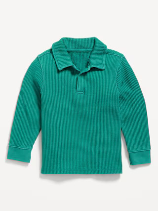 Long-Sleeve Collared Thermal-Knit Shirt for Toddler Boys | Old Navy (US)