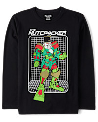 Boys Christmas Robot Nutcracker Graphic Tee - black | The Children's Place