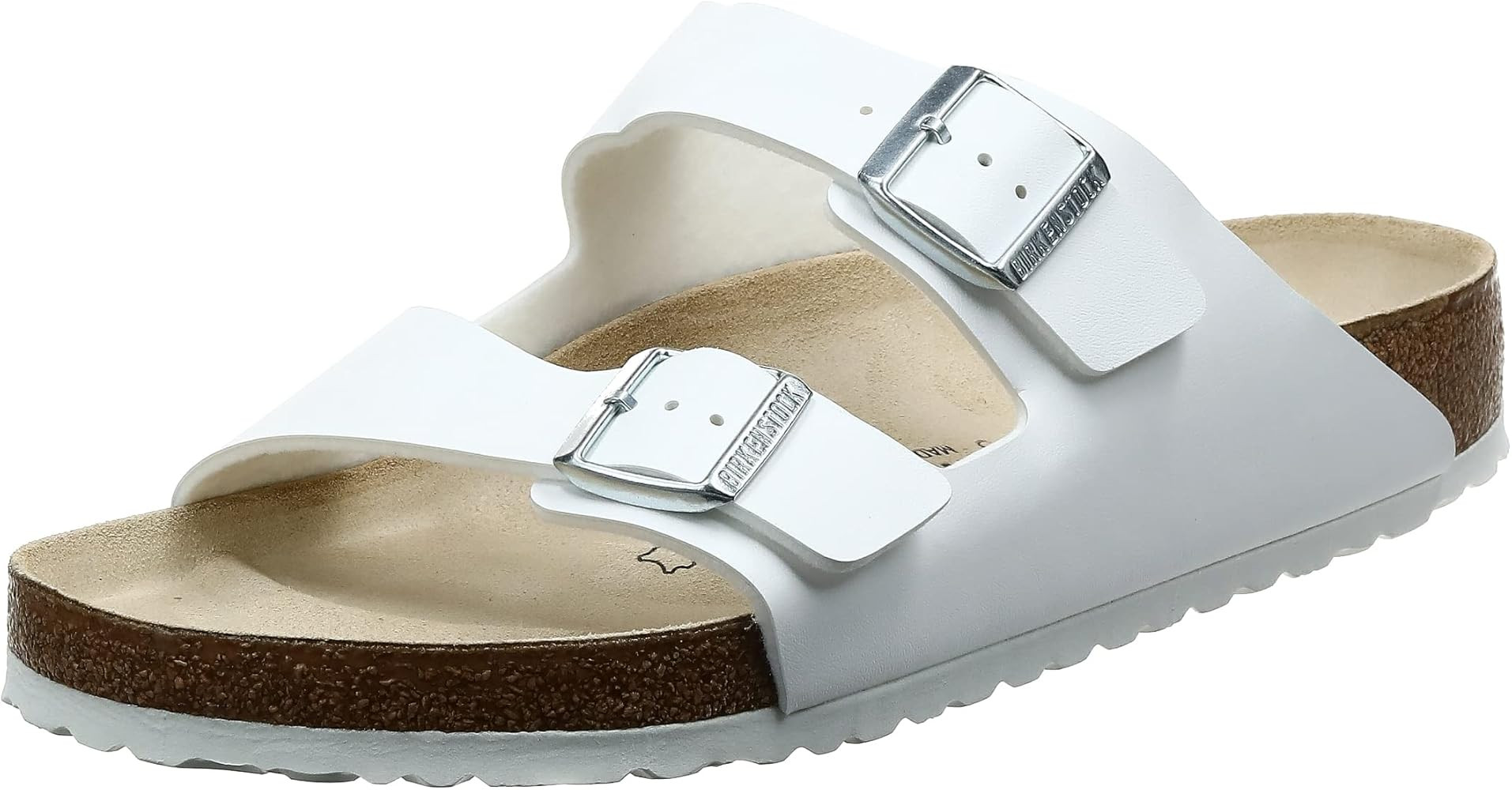 Birkenstock Unisex Arizona White Sandals - 6-6.5 B(M) US Women | Amazon (US)