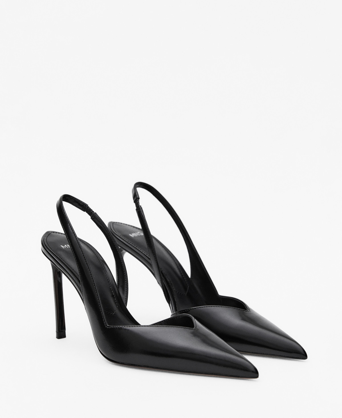 Mango Women's Heel Leather Shoes - Black | Macy's