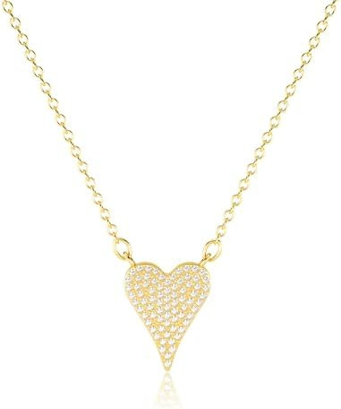 Freekiss Gold Pendant Necklace for Women, Dainty Diamond Necklaces for Women Simple 14K Gold Plat... | Amazon (US)