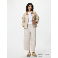 Uniqlo - Barrel Ankle Trousers - Natural | UNIQLO (UK)