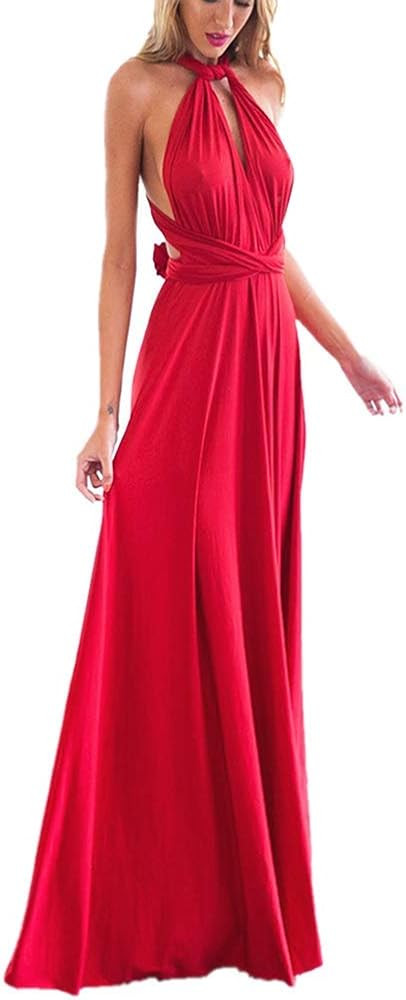 Women Transformer Hi Low Evening Long Prom Dress Halter Convertible Multi Way Spaghetti Strap Wed... | Amazon (US)