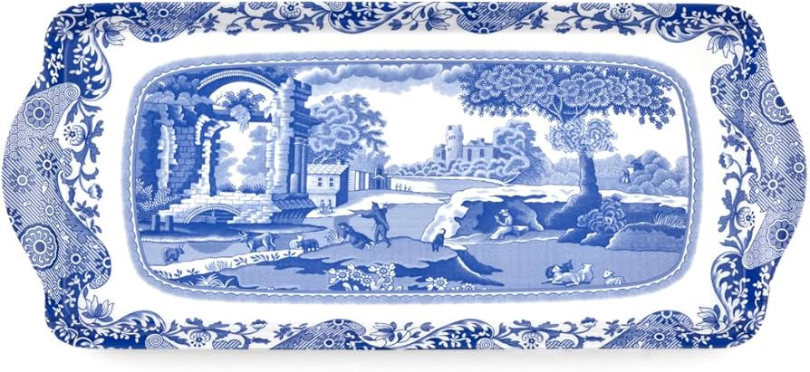 Pimpernel Spode Blue Italian Collection Sandwich Tray | Serving Platter | Crudité and Appetizer ... | Amazon (US)