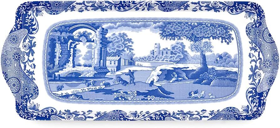 Pimpernel Spode Blue Italian Collection Sandwich Tray | Serving Platter | Crudité and Appetizer ... | Amazon (US)