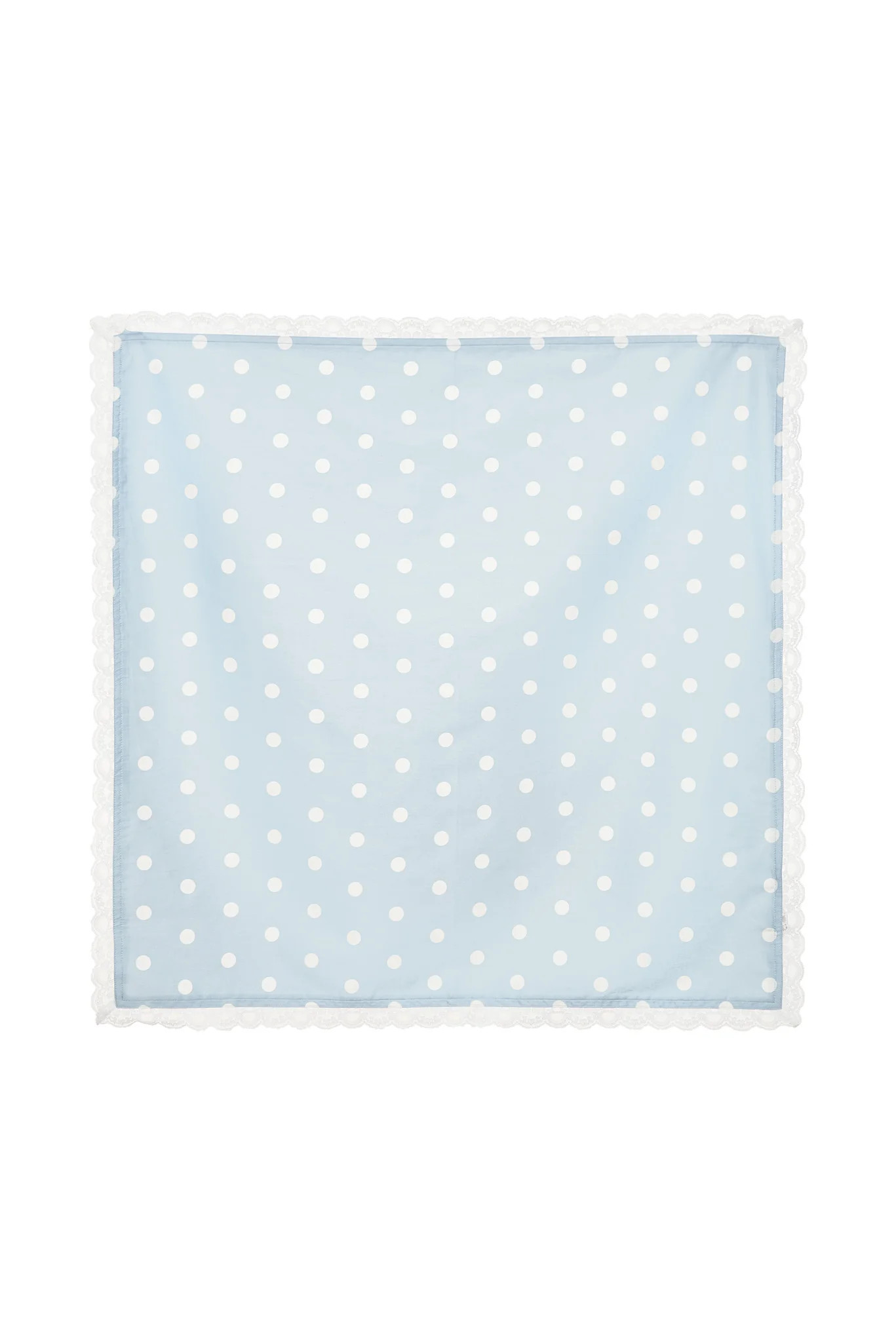 Blue Polka Dot Square Headscarf | For Love & Lemons