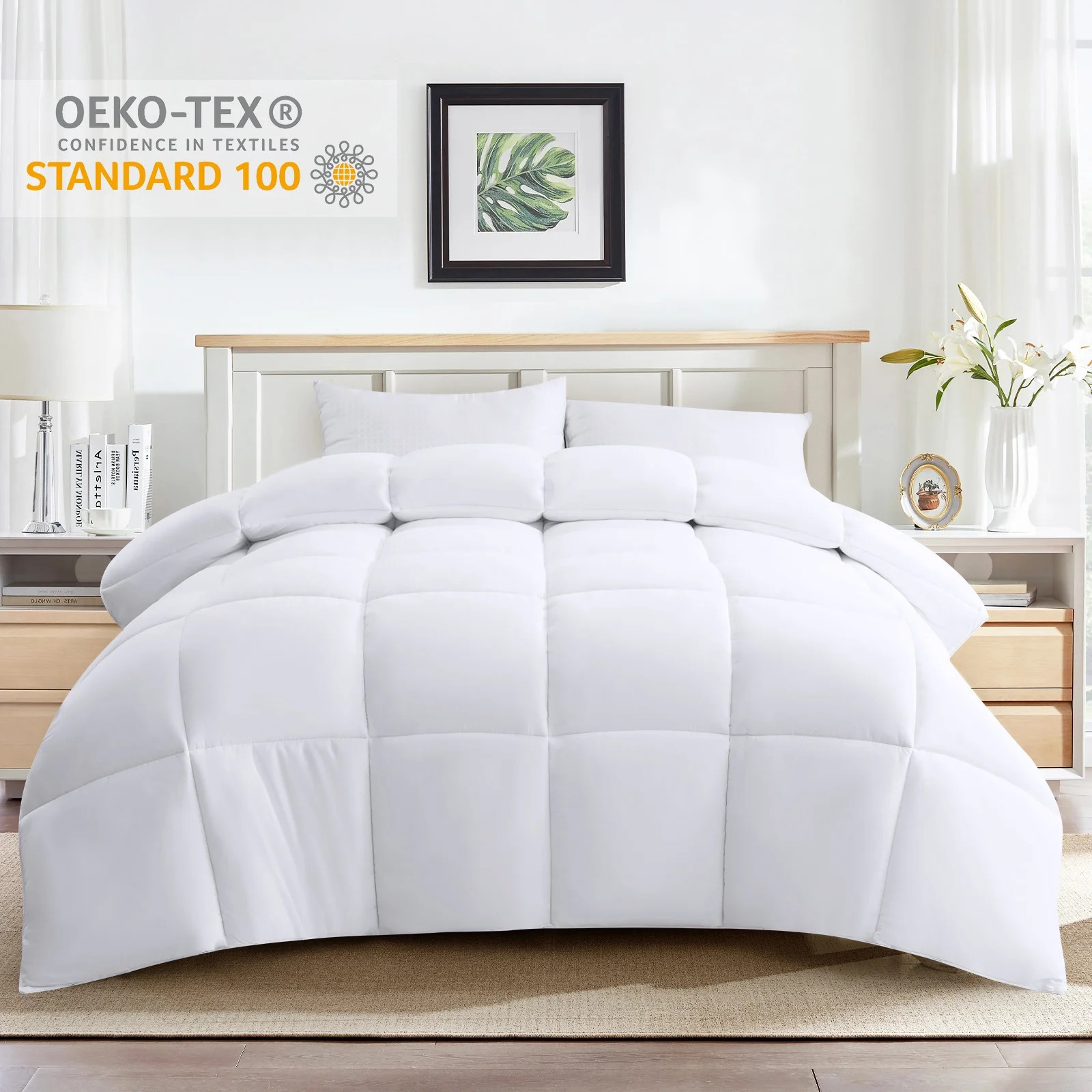 Balichun Queen Size Comforter Duvet Insert - All Season White Quilted Down Alternative Bedding Co... | Walmart (US)