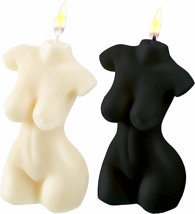 2PCS Body Shaped Candles, Body Soy Candle Female Body Shaped Candle Woman Torso Candle Home Decor... | Amazon (US)