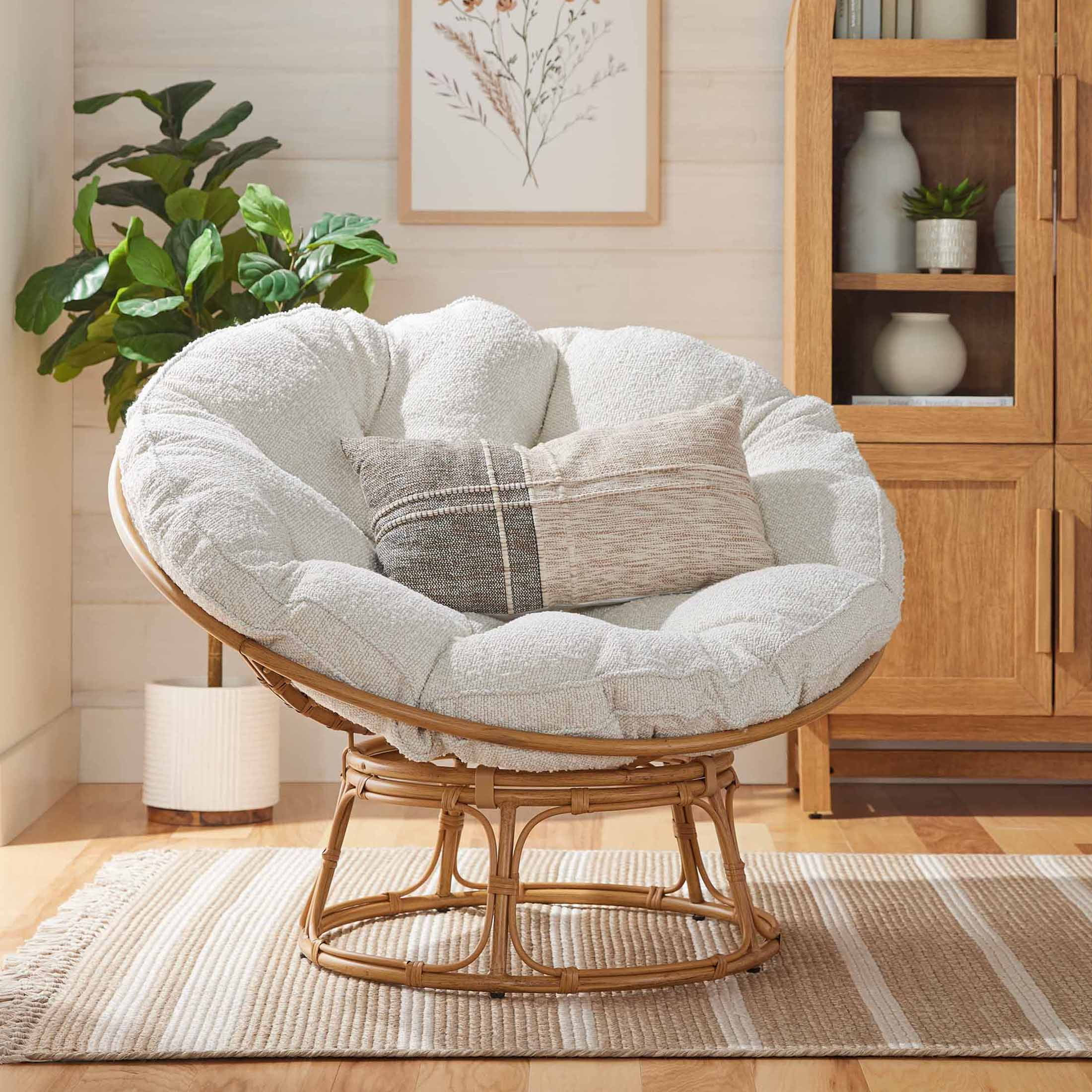 Better Homes & Gardens Papasan Chair, Cream Boucle | Walmart (US)
