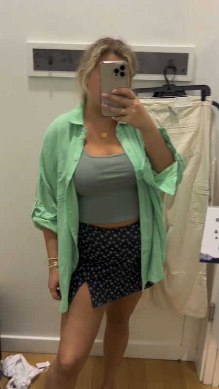 Love these spring items from American Eagle. Such a great option for St. Patrick’s Day too! 

Spring transitional, spring outfit inspo, mini skirt, button up shirt, 

#LTKunder100 #LTKFind #LTKcurves