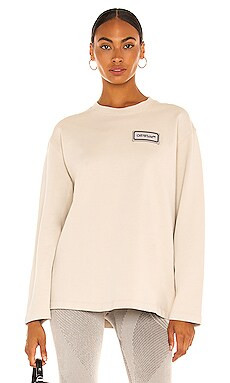 OFF-WHITE Logo Patch Over Crewneck in Grey & Black from Revolve.com | Revolve Clothing (Global)