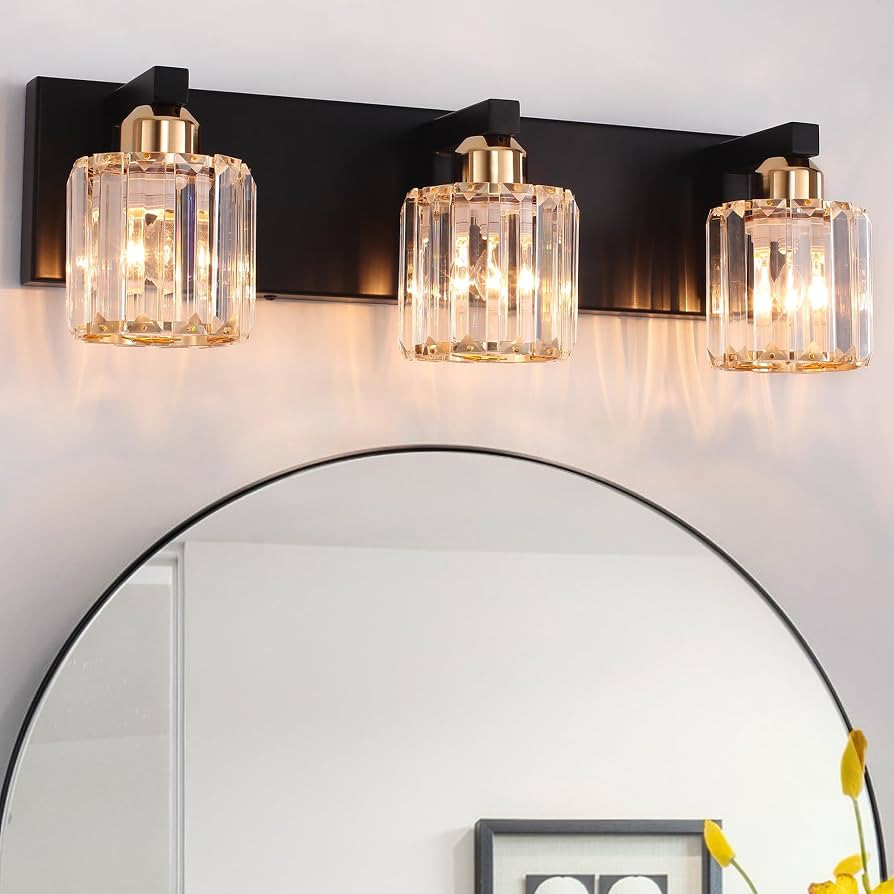 Bathroom Light Fixture, Modern Bathroom Lights Over Mirror 3-Lights Vanity Light, 19.68inches Cry... | Amazon (CA)