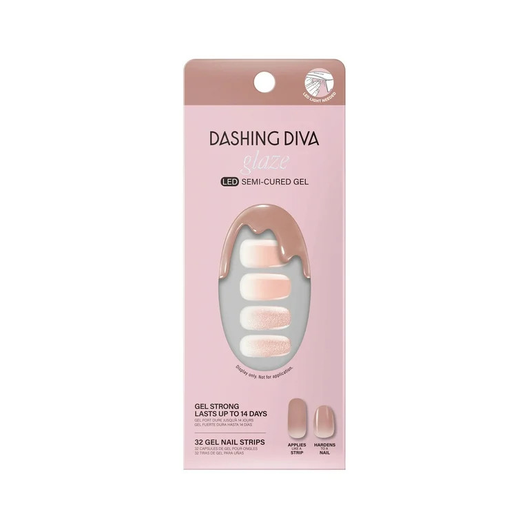 Dashing Diva Glaze Semi-Cured Gel Nails, Velvet Blush, 32 Count - Walmart.com | Walmart (US)