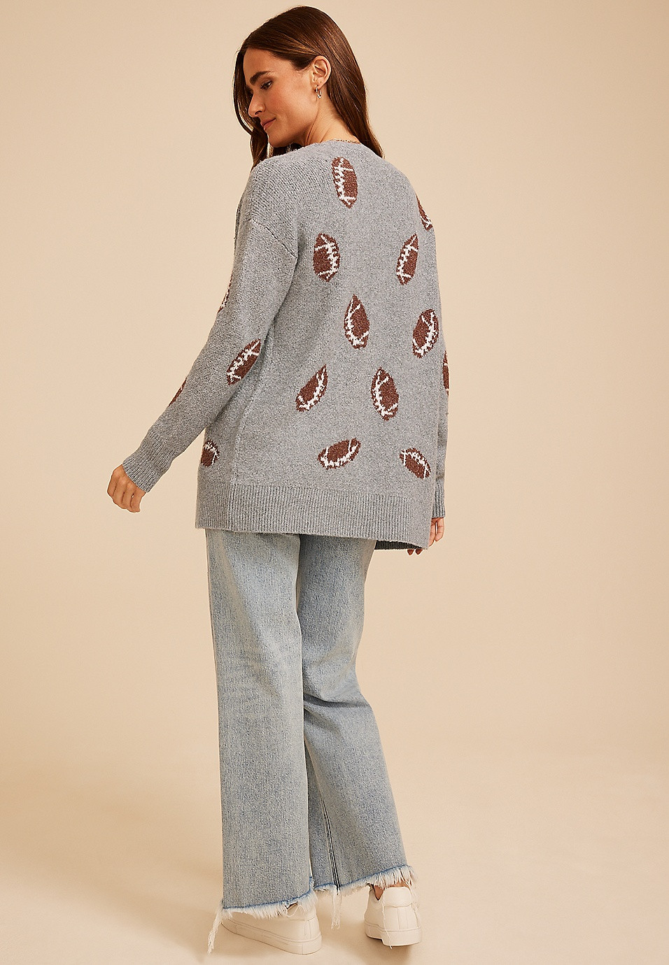 Football Open Front Cardigan | Maurices