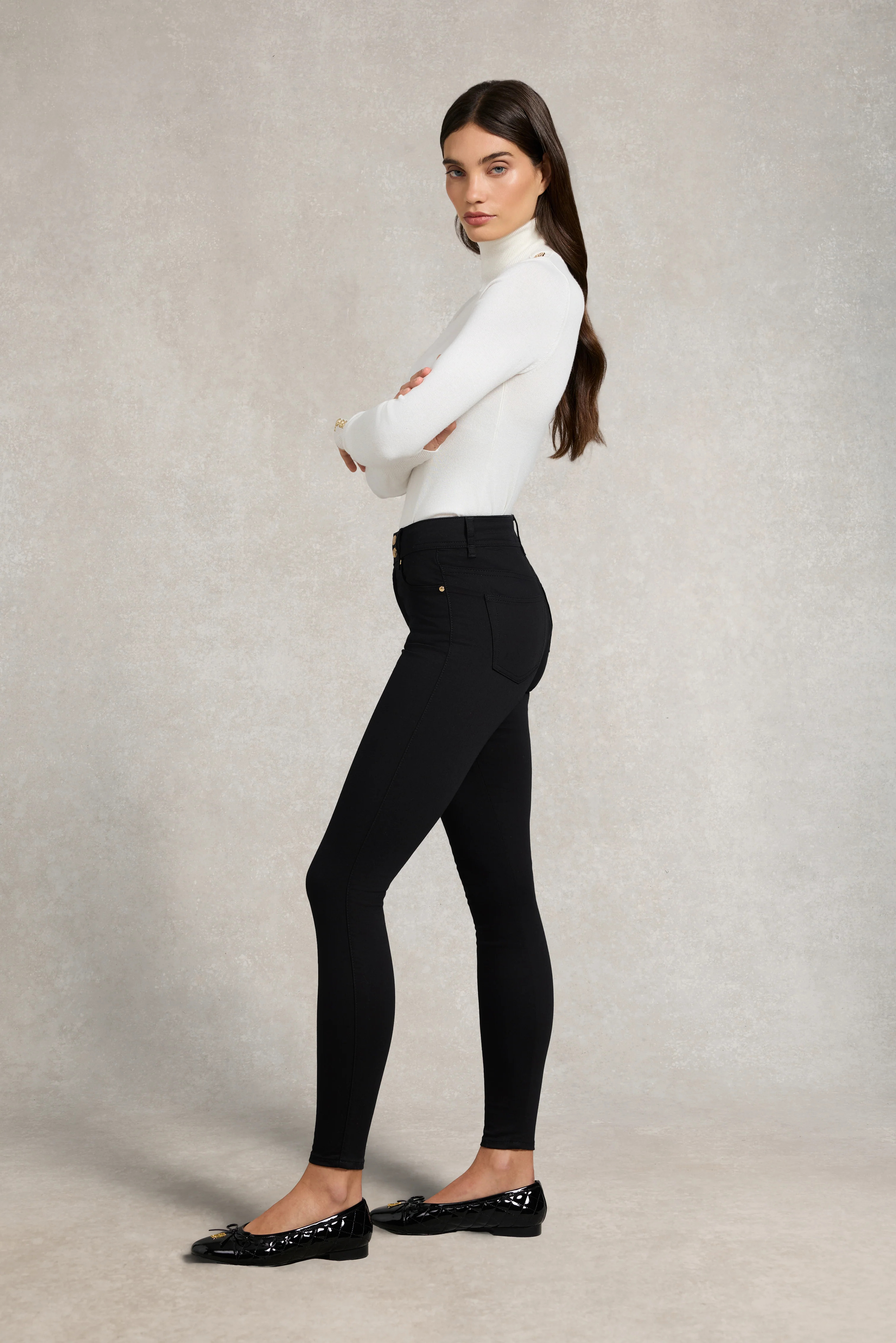 Contour Skinny Jean (Black) | Holland Cooper