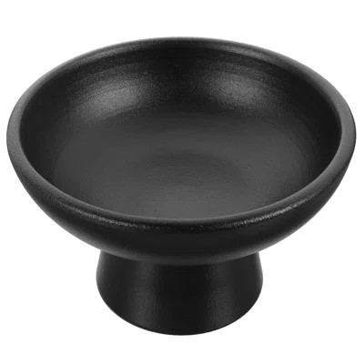 Ceramic Fruit Bowl, 5 Inch Footed Bowl Round Dessert Bowl Decorative Bowl For Kitchen Table Decor (Black) | Wayfair North America