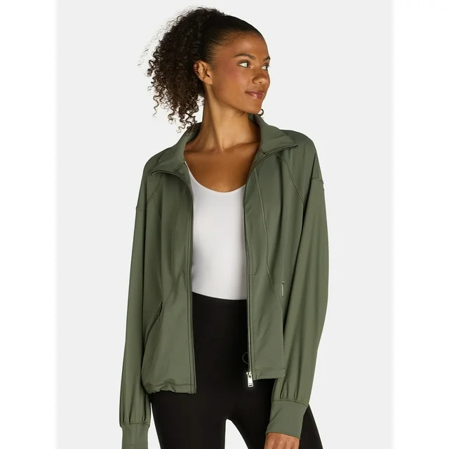 Avia Women's Seamed Vented Jacket with Zip Pockets, Sizes XS-XXXL | Walmart (US)