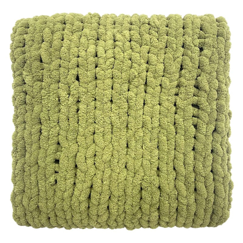 Green Chunky Knit Throw Blanket, 50x60 | At Home