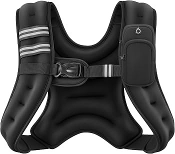 ZELUS Weighted Vest, 6lb/8lb/12lb/16lb/20lb/25lb/30lb Weight Vest with Reflective Stripe for Work... | Amazon (US)