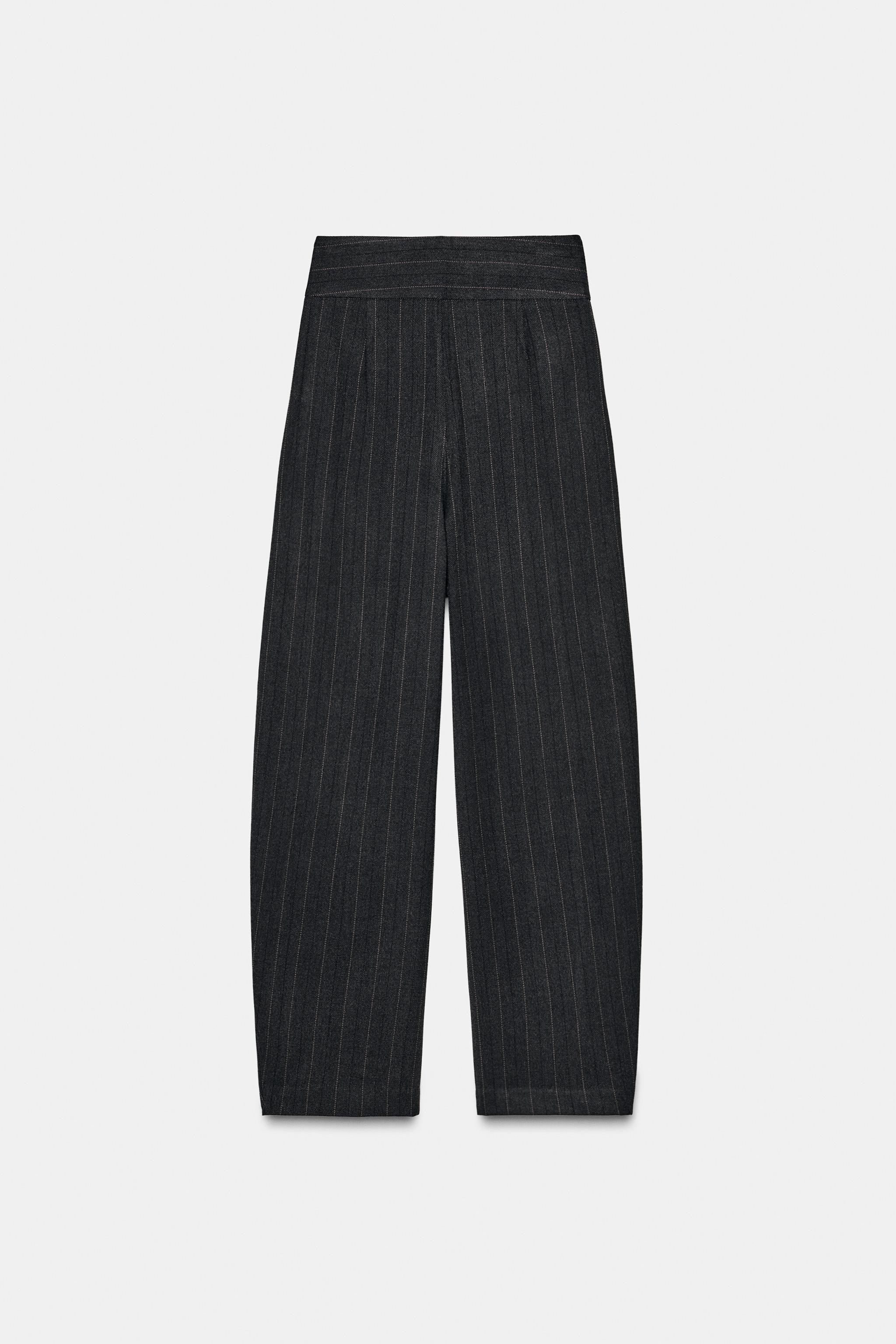 BALLOON STRIPED PLEATED TROUSERS | Zara UK
