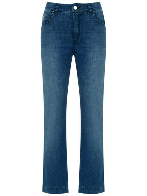 Calça jeans flare cropped | FarFetch BR