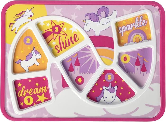 GSM Brands Kids Dinner Plate for Picky Eating Toddlers: Healthy Constructive Fun Meal Time, Divid... | Amazon (US)