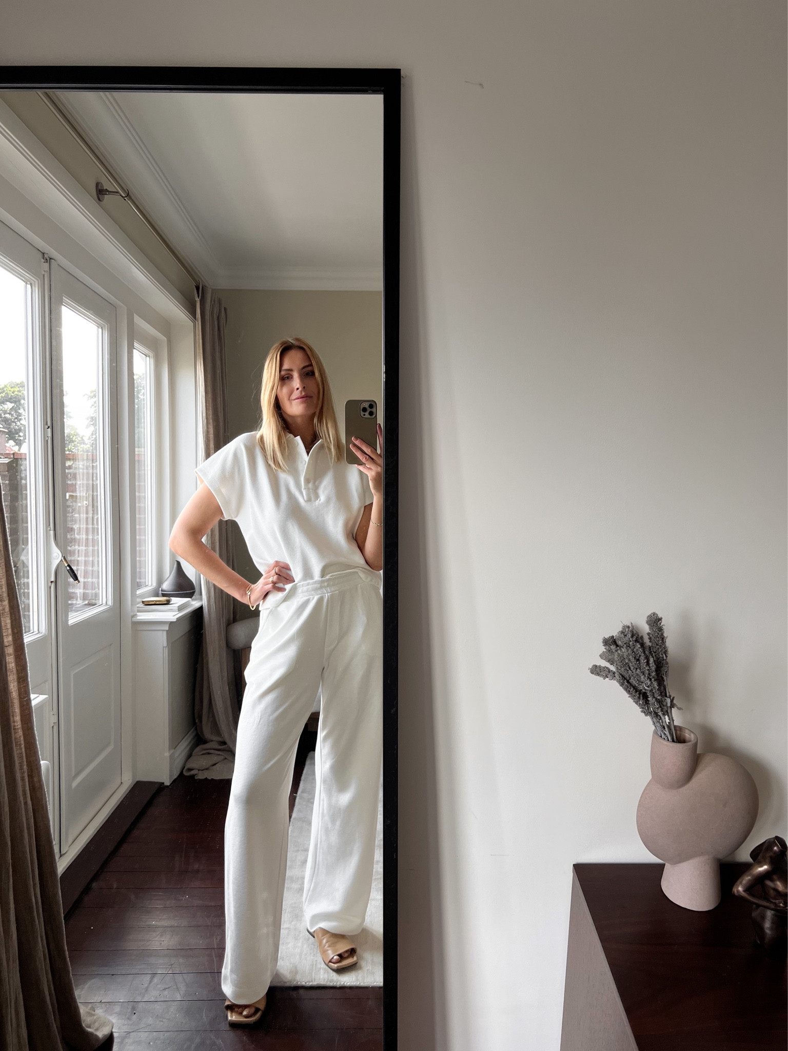 White Co-ord set 🤍

outfit inspiration, summer outfit, H&M, oversized linen shirt blouse, linen blend pull on pants, Ambush, monogram half zip polo shirt, wide leg trousers, WestWing, Netherlands. 

#LTKhome #LTKstyletip #LTKSeasonal