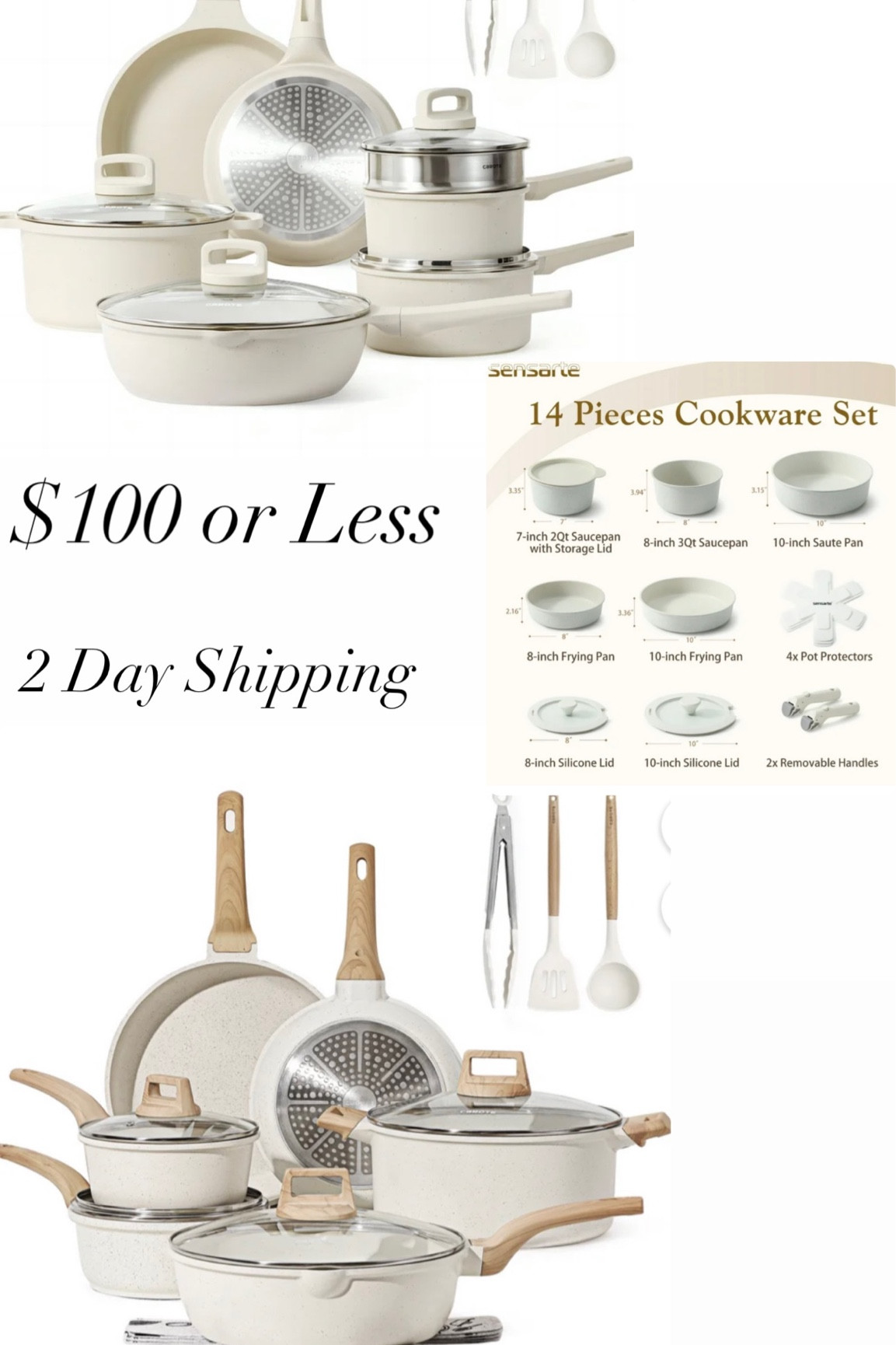 Up to 14 piece Cookware Set, Oven Safe up to 480°, dishwasher safe, lids with removable handles and silicone lids for easy organization & storage in the home & kitchen! 


#homes #affordablestyle #cookware #kitchen #potsandpanset

#LTKhome #LTKGiftGuide #LTKfindsunder100