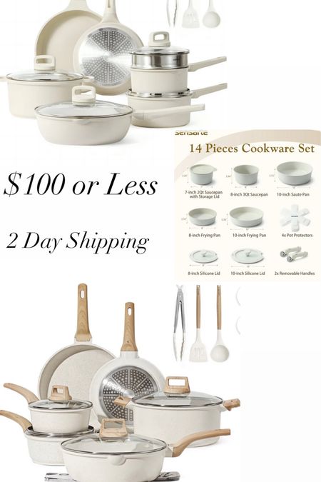 Up to 14 piece Cookware Set, Oven Safe up to 480°, dishwasher safe, lids with removable handles and silicone lids for easy organization & storage in the home & kitchen! 


#homes #affordablestyle #cookware #kitchen #potsandpanset

#LTKhome #LTKGiftGuide #LTKfindsunder100