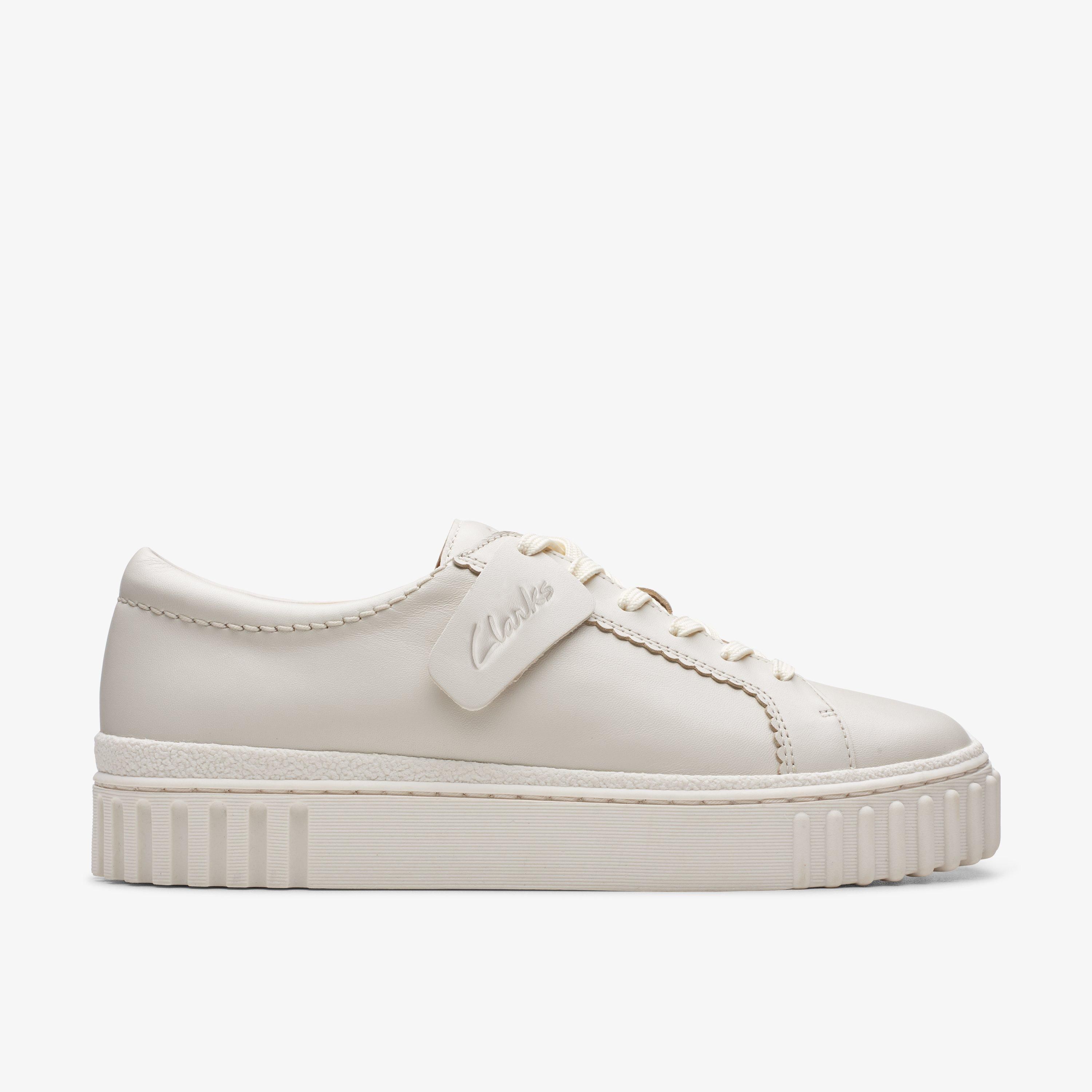 WOMENS Mayhill Walk Off White Leather Sneakers | Clarks US | Clarks (US)