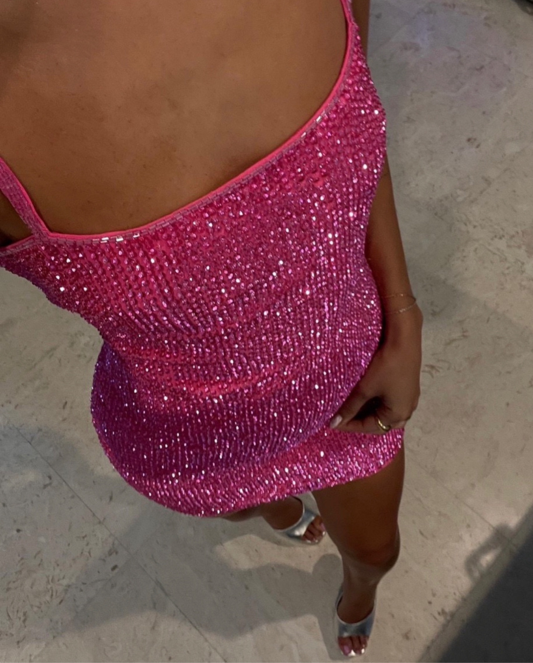 revolve pink sparkle dress, revolve silver heels, amazon sunnies #miamiootd #sparkles #tavlorswift #erastour

#LTKparties #LTKfindsunder50 #LTKstyletip