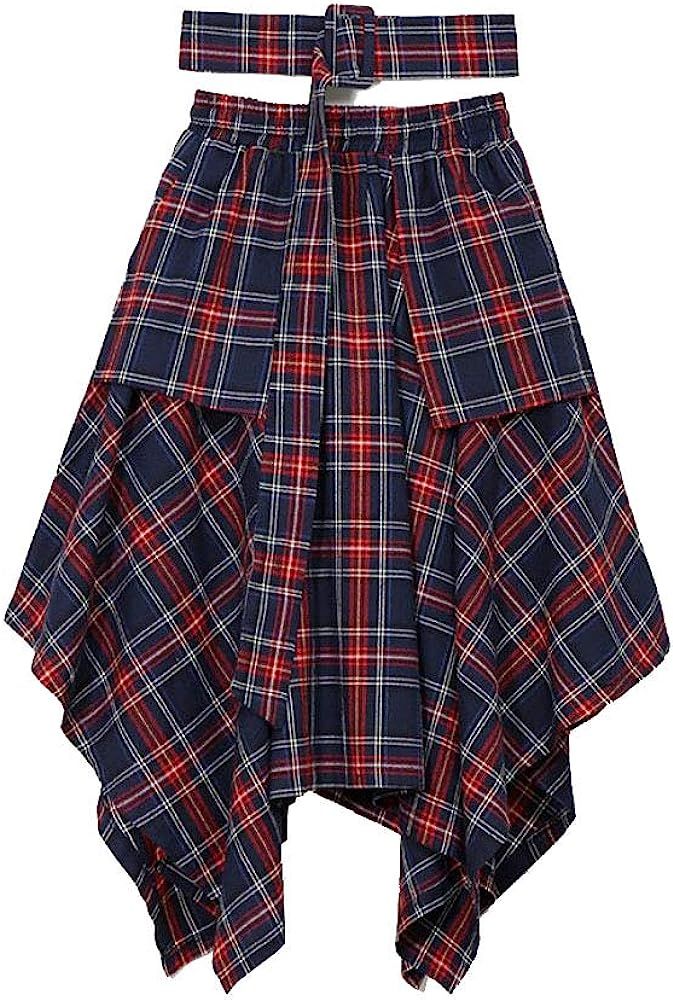 Nite closet Plaid Skirts for Women Knee Length Red Irish Skirt (Red/Navy) at Amazon Women’s Clo... | Amazon (US)
