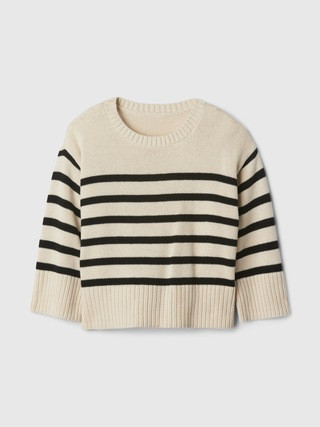 babyGap 24/7 Split-Hem Crewneck Sweater | Gap Factory