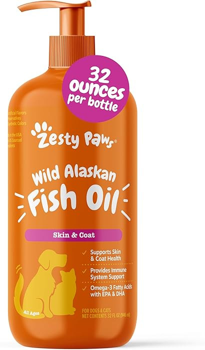Zesty Paws Wild Alaskan Fish Oil for Dogs & Cats - Pollock & Salmon Oil Blend - Omega 3 Fatty Aci... | Amazon (US)