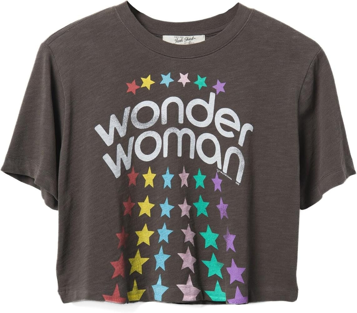 Women's Wonder Woman™ Stars Cropped Tee | Amazon (US)