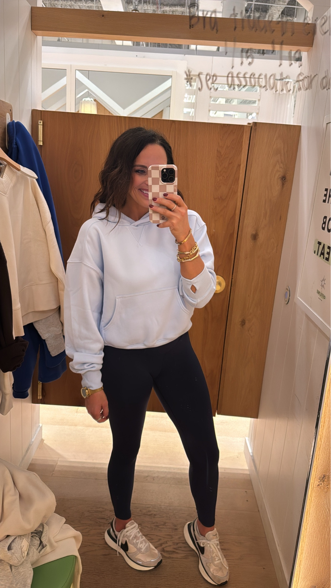 Loving this light blue hoodie and these black leggings from @Aerie! Perfect for running errands or lounging around the house. This outfit is so cozy and great for this winter season. 

Winter wear warm cozy finds mom approved affordable fashion women's cozy wear coffee runs running errands comfortable easy to style effortless mom approved VintagePickin 

#LTKSeasonal #LTKActive #LTKootd