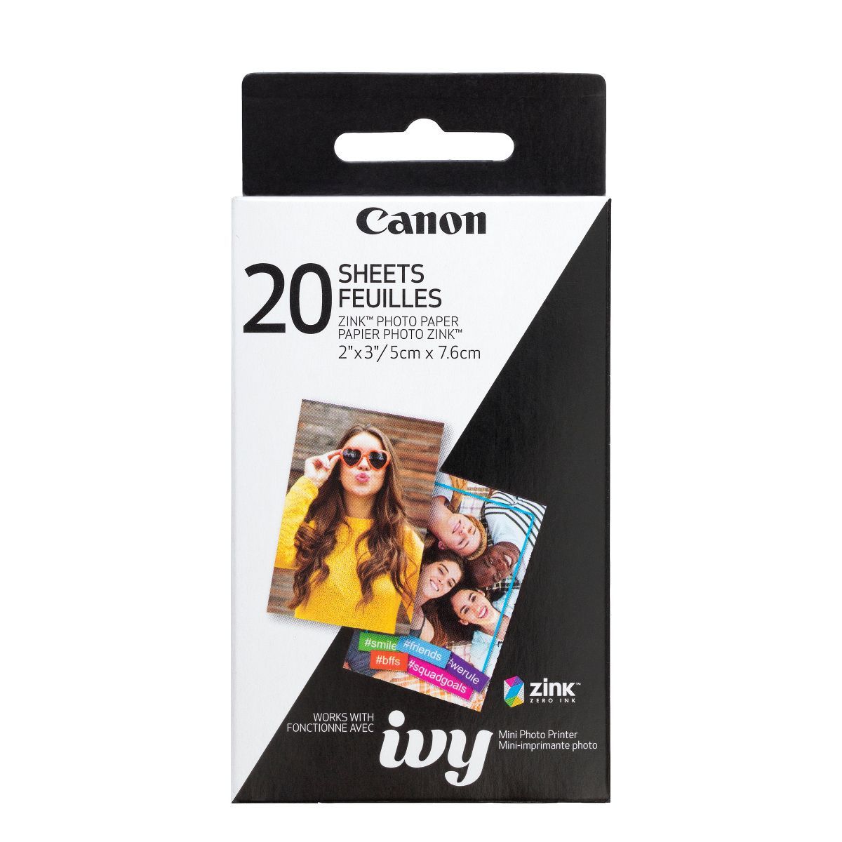 Canon ZINK Photo Paper Pack (20 Sheets) for the IVY Mini Photo Printer | Target